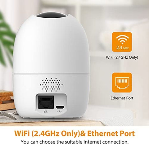 IMOU 360° 1080P Full HD Security Camera, Human Detection, Motion Tracking, 2-Way Audio, Night Vision WIFI, Alexa Google Assistant, Up to 256GB SD Card Support
