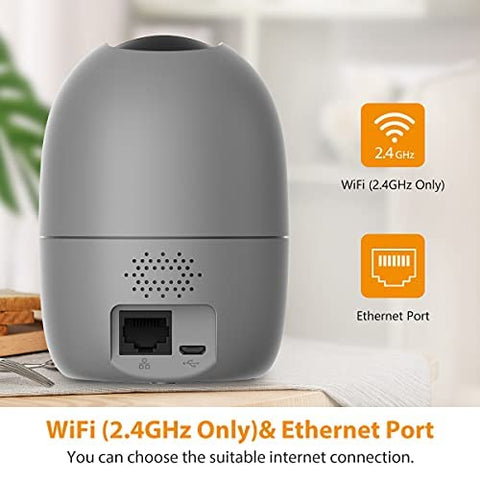IMOU 360° 1080P Full HD Security Camera, Human Detection, Motion Tracking, 2-Way Audio, Night Vision WIFI, Alexa Google Assistant, Up to 256GB SD Card Support