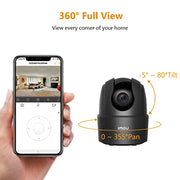 IMOU 360° 1080P Full HD Security Camera, Human Detection, Motion Tracking, 2-Way Audio, Night Vision WIFI, Alexa Google Assistant, Up to 256GB SD Card Support