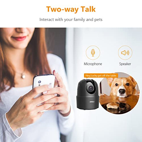IMOU 360° 1080P Full HD Security Camera, Human Detection, Motion Tracking, 2-Way Audio, Night Vision WIFI, Alexa Google Assistant, Up to 256GB SD Card Support