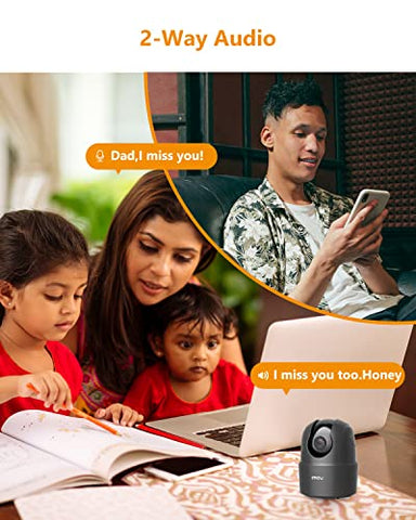 IMOU 360° 1080P Full HD Security Camera, Human Detection, Motion Tracking, 2-Way Audio, Night Vision WIFI, Alexa Google Assistant, Up to 256GB SD Card Support