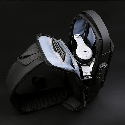 Crossbody Bag with USB Charging, Waterproof & Anti Theft