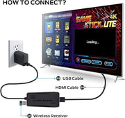 Wireless Console Game Stick - 15000 in one 4k HD Dual Player