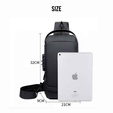 Crossbody Bag with USB Charging, Waterproof & Anti Theft