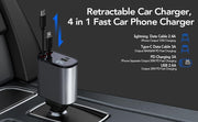 Fast Mobile Charger for Car Retractable  Best Selling