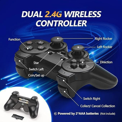 Wireless Console Game Stick - 15000 in one 4k HD Dual Player