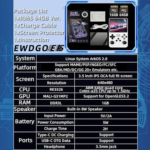 R36S Handheld Game Console -GOD of War | GTA VICE CITY | PLAYSTATION | PSP