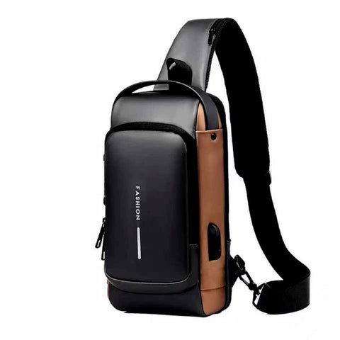 Crossbody Bag with USB Charging, Waterproof & Anti Theft