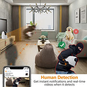 IMOU 360° 1080P Full HD Security Camera, Human Detection, Motion Tracking, 2-Way Audio, Night Vision WIFI, Alexa Google Assistant, Up to 256GB SD Card Support