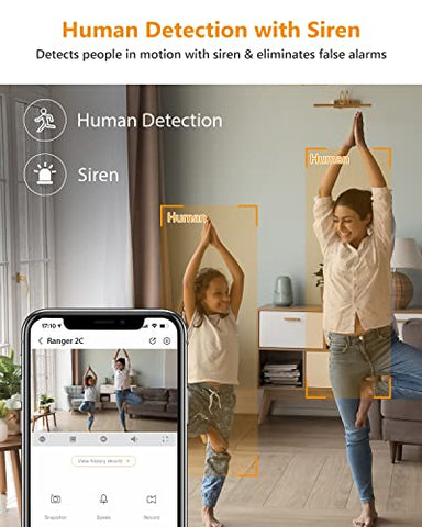 IMOU 360° 1080P Full HD Security Camera, Human Detection, Motion Tracking, 2-Way Audio, Night Vision WIFI, Alexa Google Assistant, Up to 256GB SD Card Support