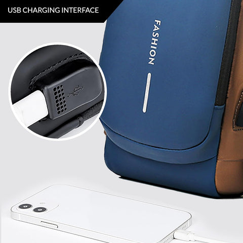 Crossbody Bag with USB Charging, Waterproof & Anti Theft