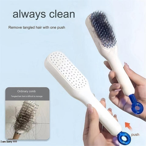 Self-Cleaning Hair Brush Massage Comb