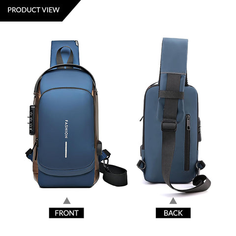 Crossbody Bag with USB Charging, Waterproof & Anti Theft