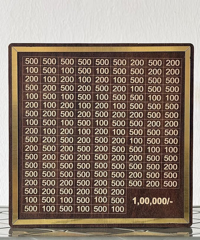Wooden Money Saving Box | 1,00,000 Savings Challenge Piggy Bank |