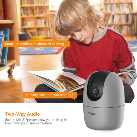IMOU 360° 1080P Full HD Security Camera, Human Detection, Motion Tracking, 2-Way Audio, Night Vision WIFI, Alexa Google Assistant, Up to 256GB SD Card Support