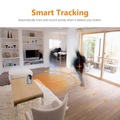 IMOU 360° 1080P Full HD Security Camera, Human Detection, Motion Tracking, 2-Way Audio, Night Vision WIFI, Alexa Google Assistant, Up to 256GB SD Card Support