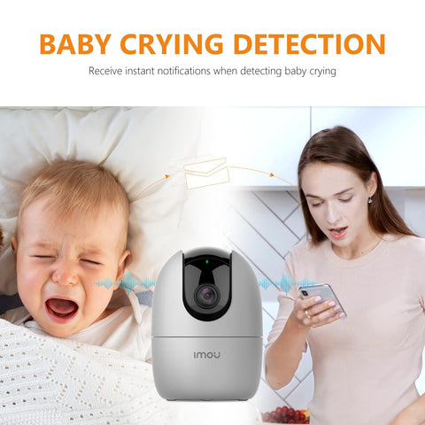 IMOU 360° 1080P Full HD Security Camera, Human Detection, Motion Tracking, 2-Way Audio, Night Vision WIFI, Alexa Google Assistant, Up to 256GB SD Card Support